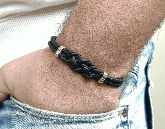Mens irish leather bracelets sale