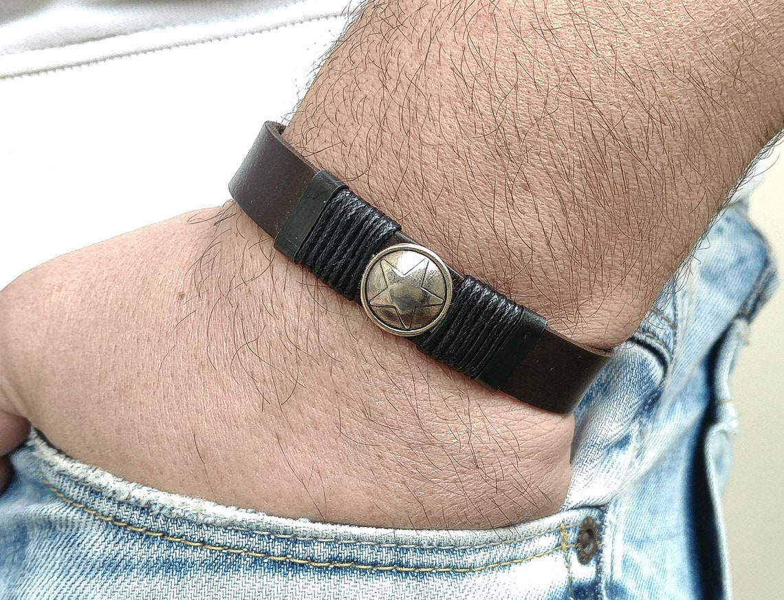MENS BRACELET Army Bracelet Mens Leather Bracelet Military Etsy