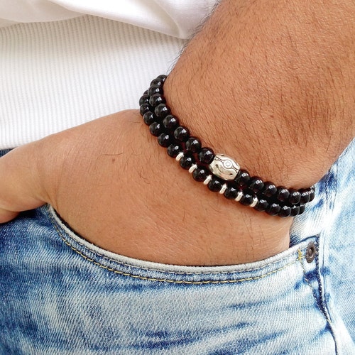 Mens Bracelet ONYX Set Copper Jewelryy Yoga Bracelet Mens - Etsy