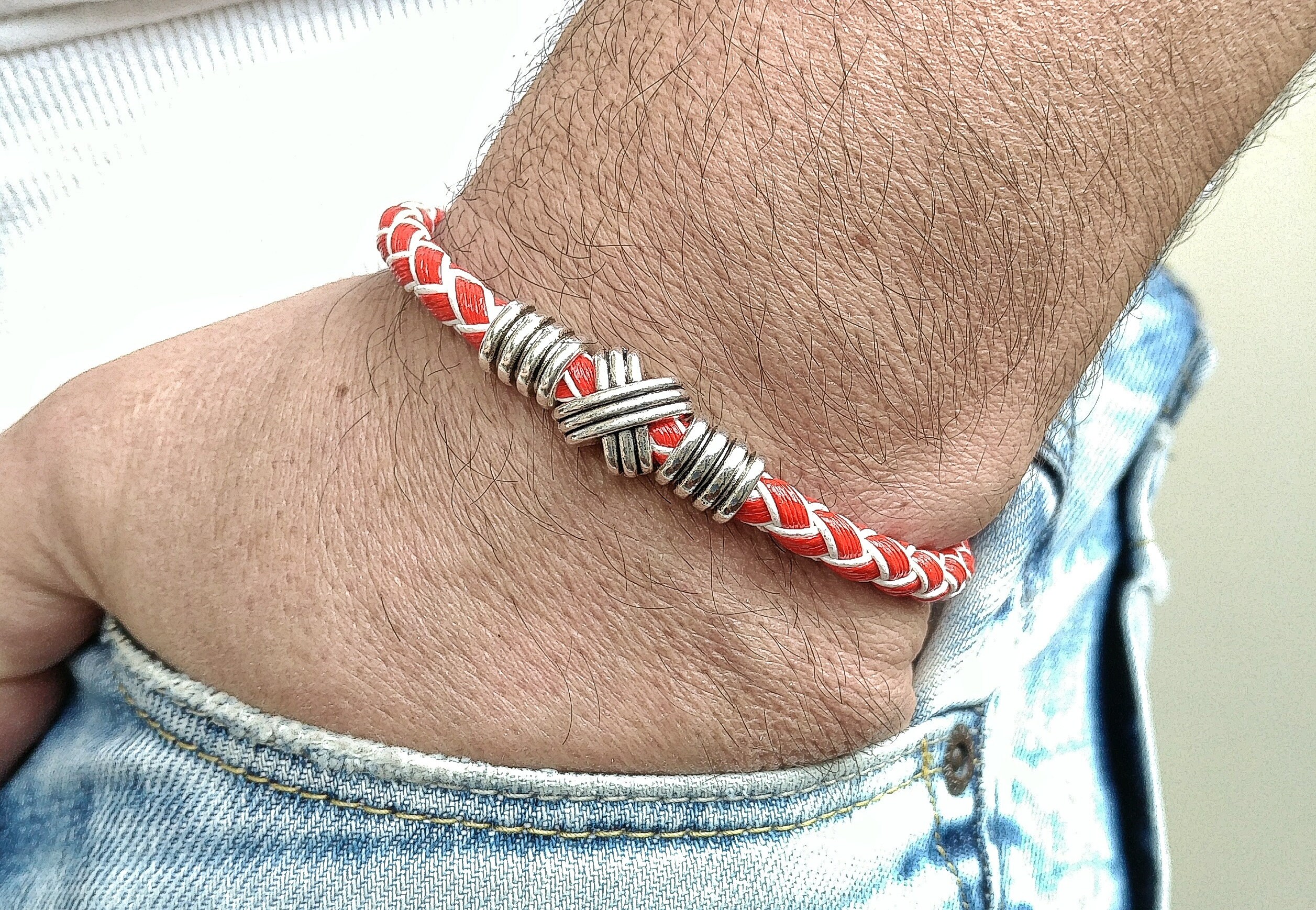 Mens Bracelet Mens Celtic Bracelet Irish Leather Bracelet Etsy