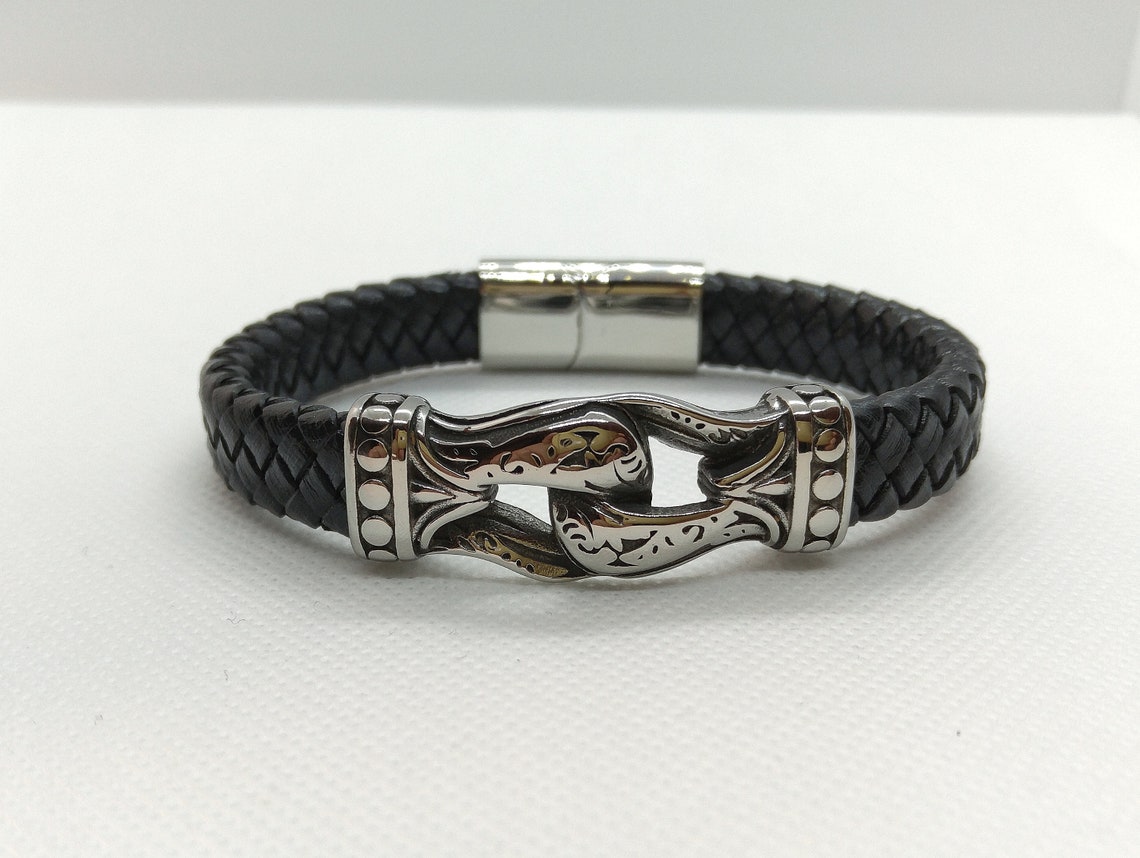 MEN'S BRACELET Mens Celtic Bracelet Irish Leather Bracelet Etsy