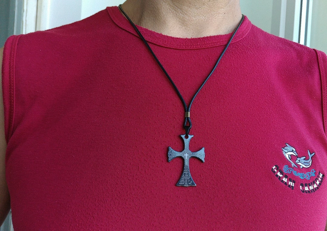 Necklaces for Men Mens Necklaces Mens Necklace Pendant Cross Etsy UK