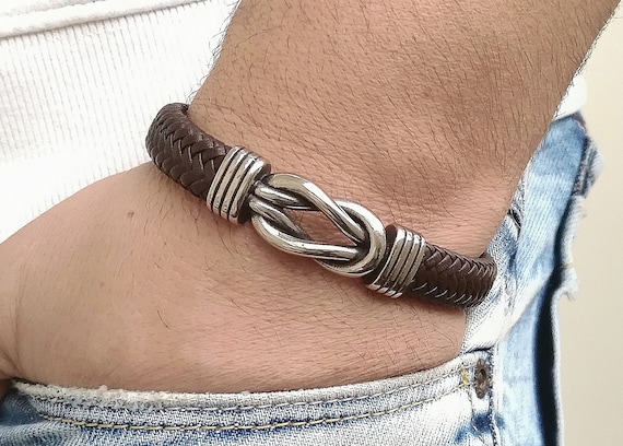 MENS BRACELET Men's Celtic Bracelet Irish Leather Bracelet Mens