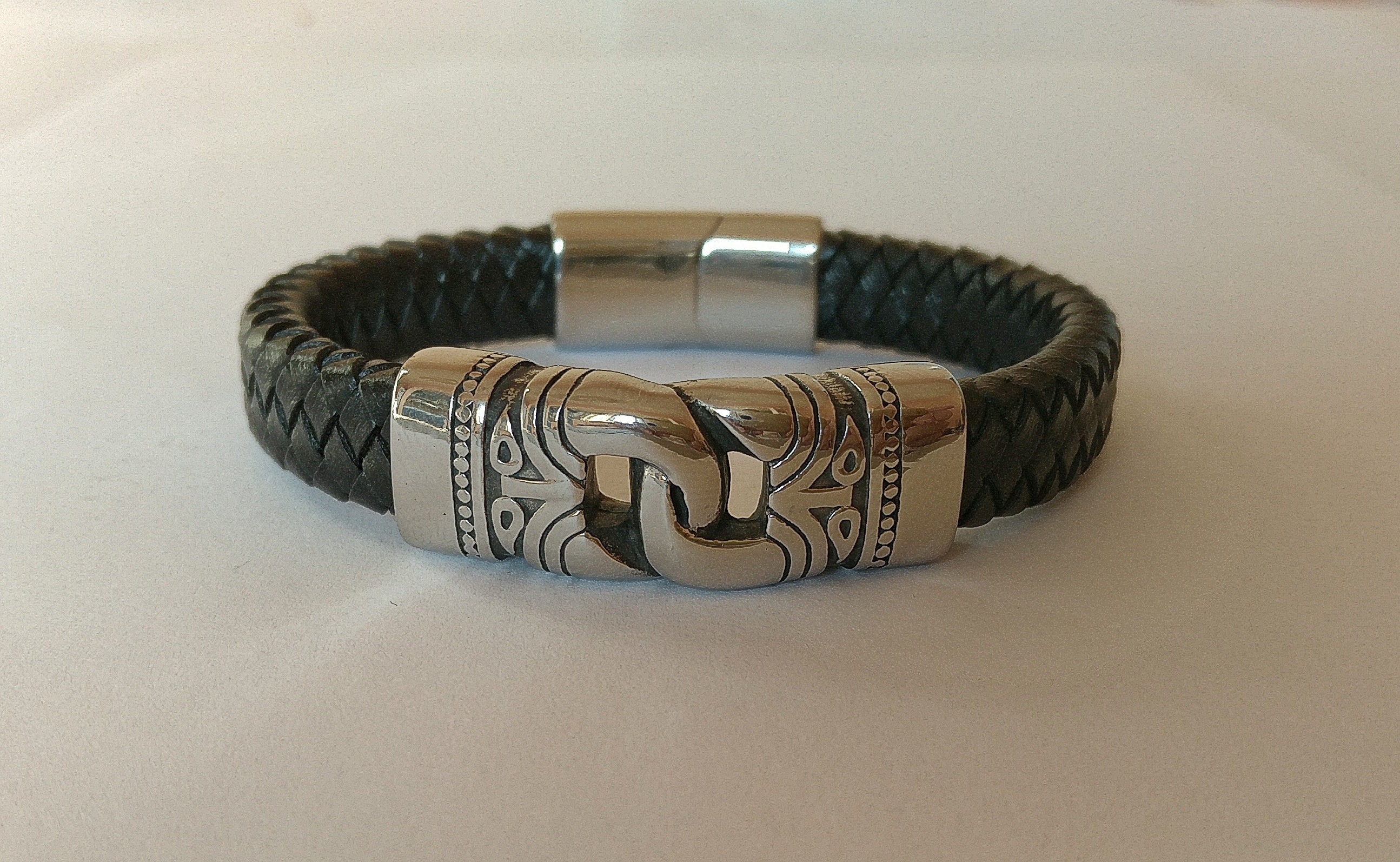 Mens Bracelet Mens Celtic Bracelet Irish Leather Bracelet Mens Etsy