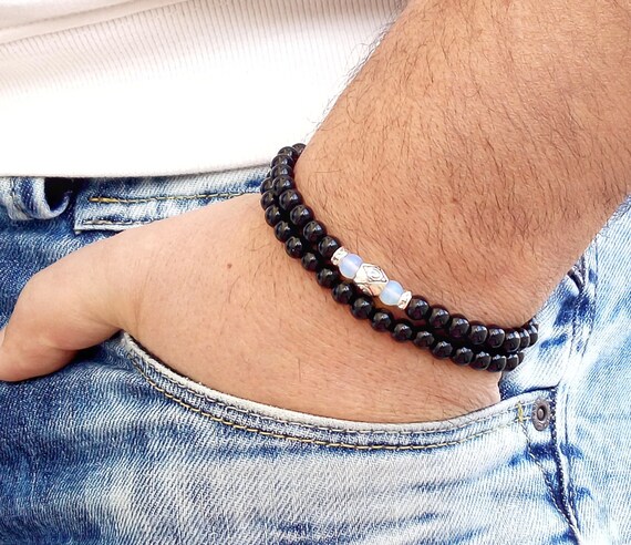 Mens Bracelet ONIX Set Jewelryy Yoga Bracelet Mens Beaded | Etsy