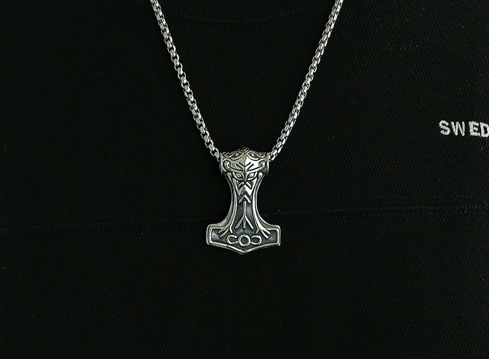 Thor's Hammer Mjolnir Pendant Thor Hammer Necklace Etsy