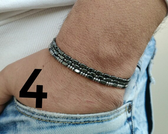 Mens cheap hematite bracelet