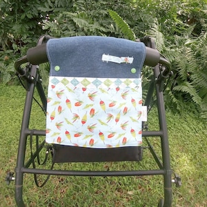 Cotton Walker Bag: Washable Mobility Aid Organizer