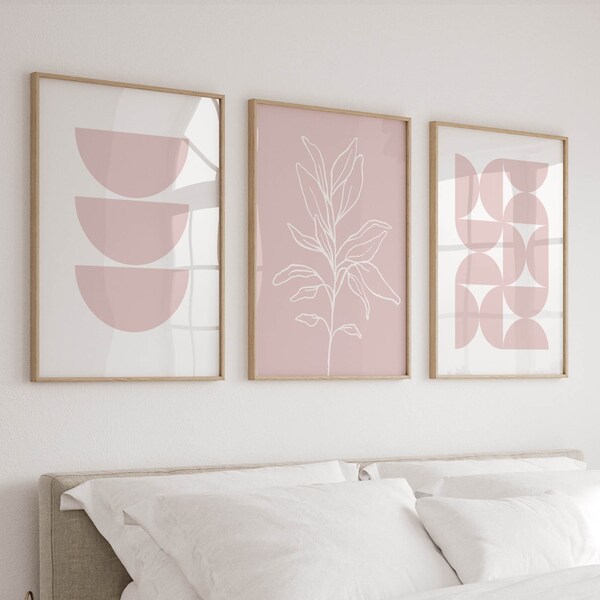 Pink Boho Wall Art Etsy
