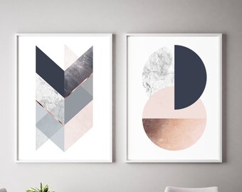 geometric poster etsy