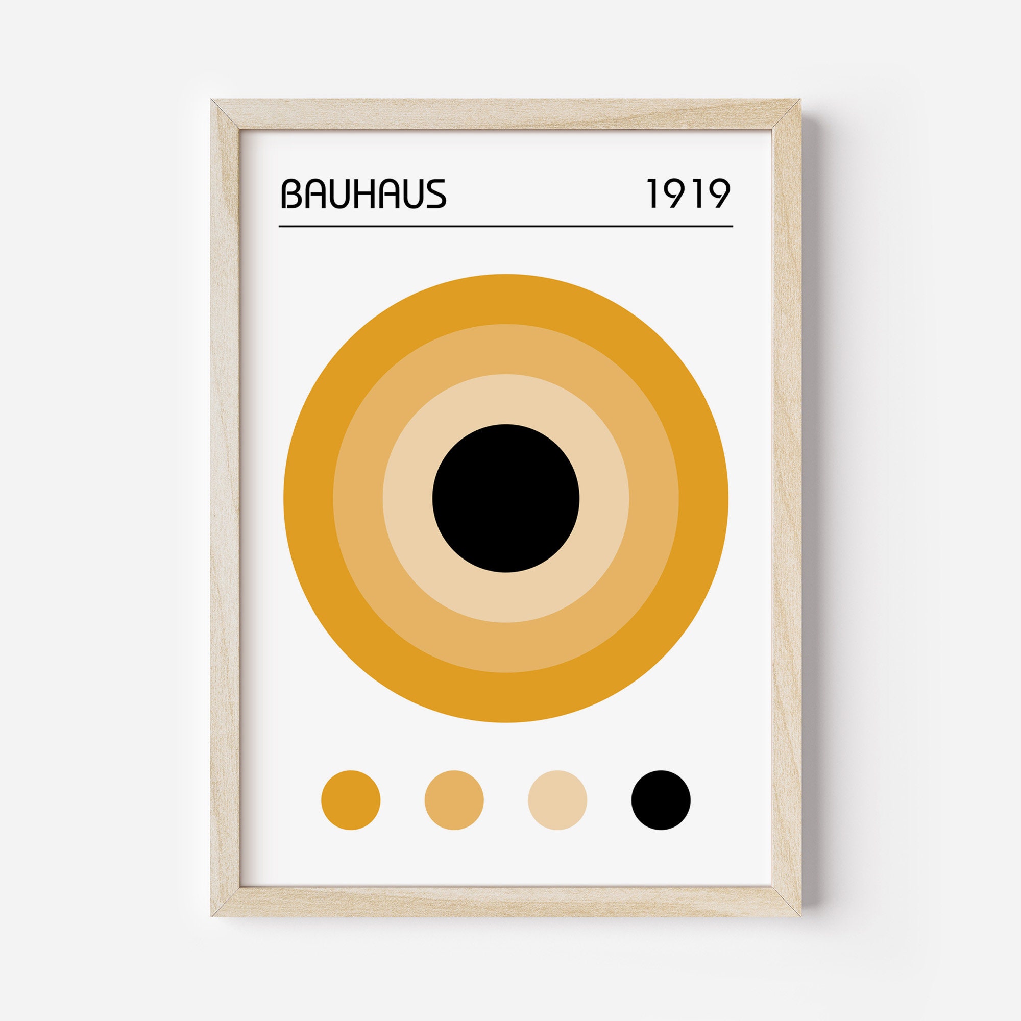 Bauhaus Wall Art, Set of 3 Mid Century Modern Posters and Prints in ...