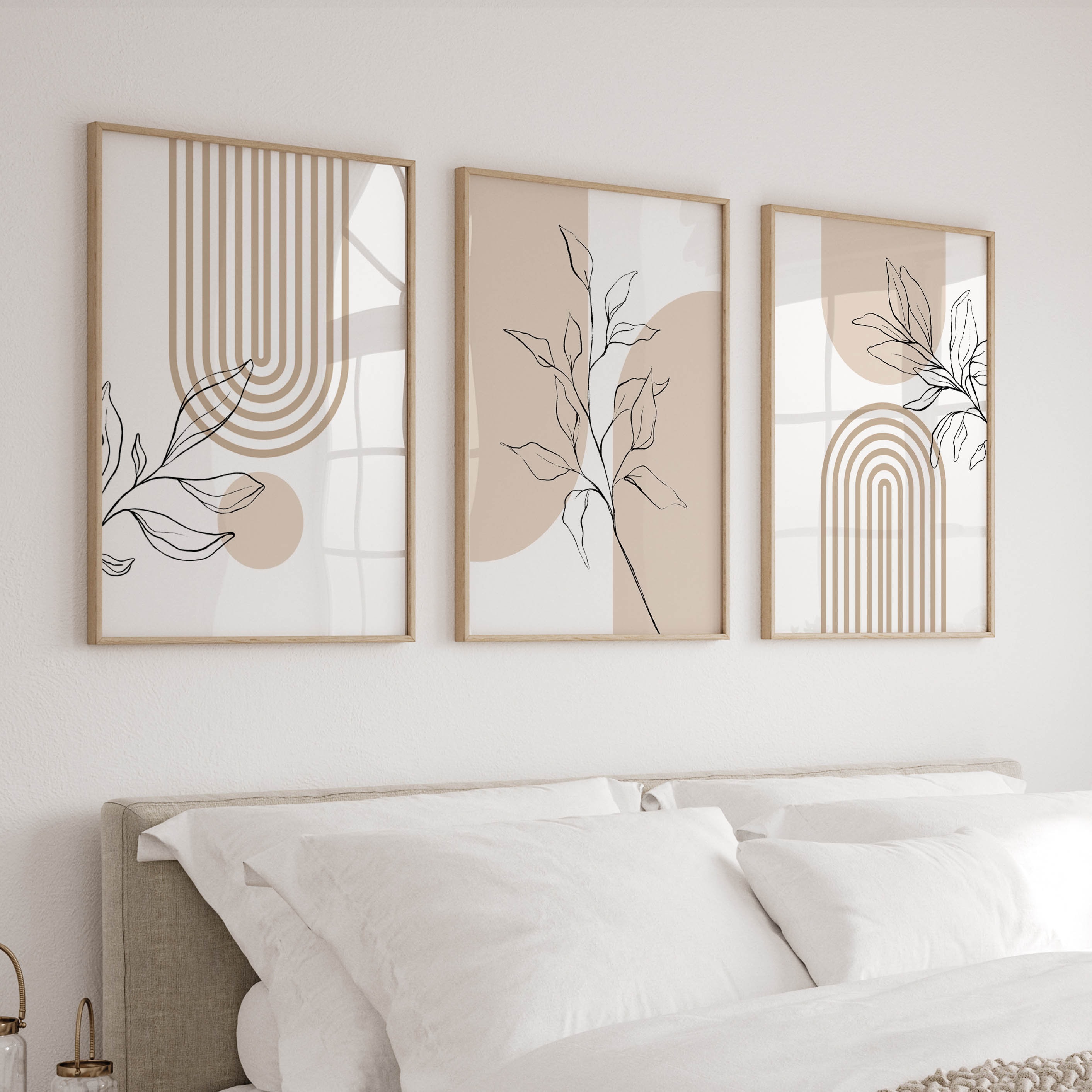 Neutral Wall Art Prints for Modern Minimalist Home Decor, Boho ...