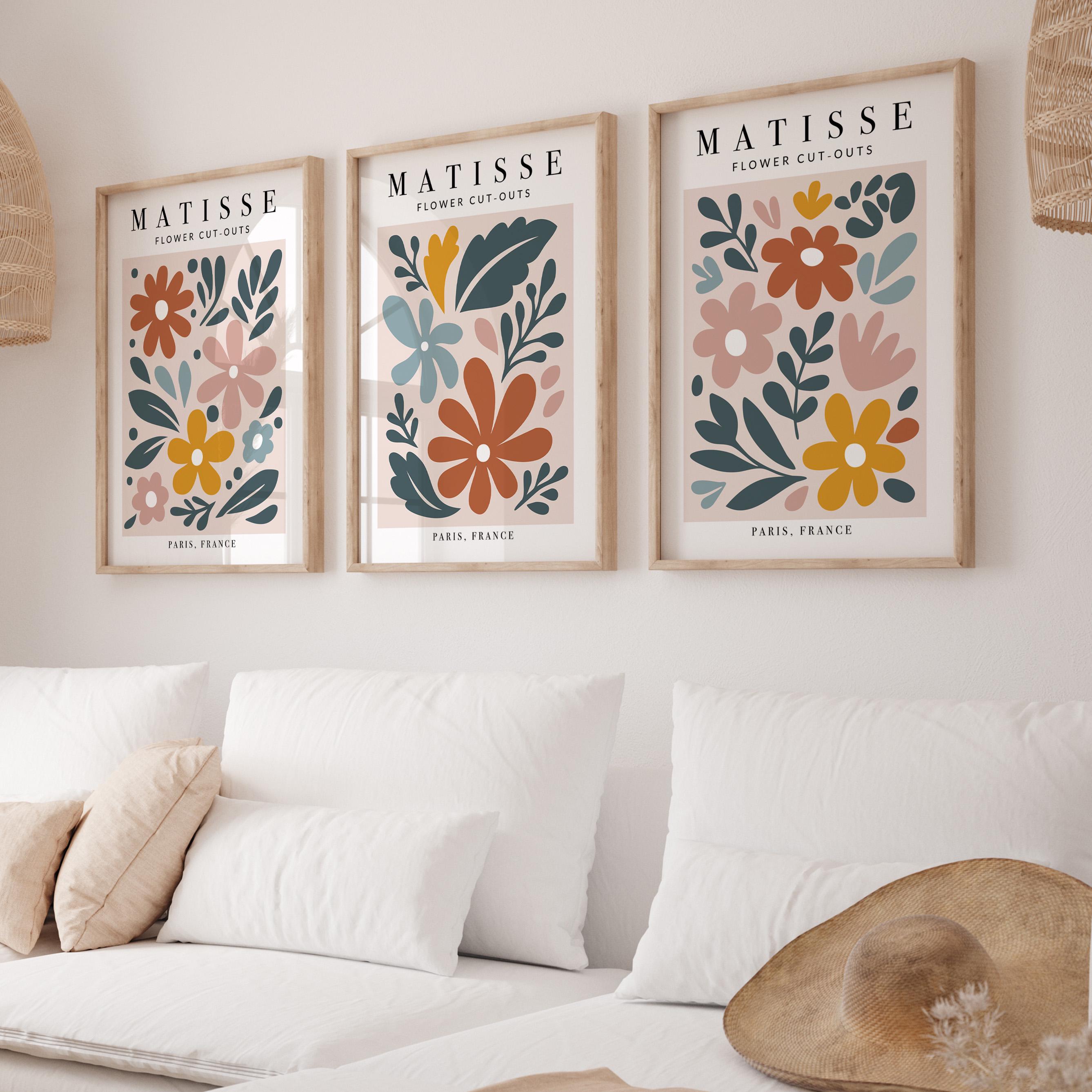 Matisse Prints, Set of 3 Flower Market Posters, Colorful Boho Wall Art ...