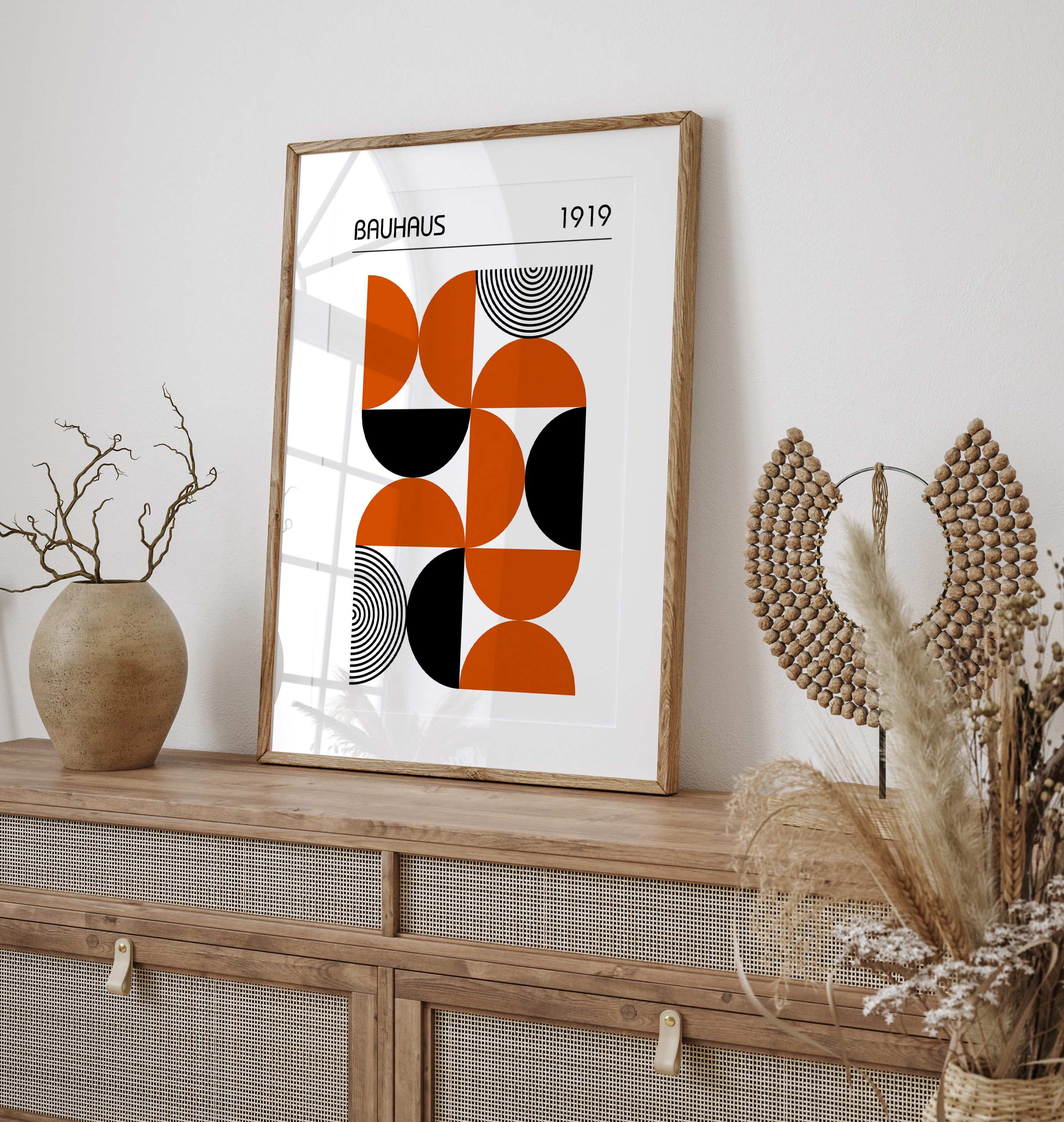 Set of 3 Mid Century Modern Wall Art Posters, Bauhaus Art Prints, 3 ...