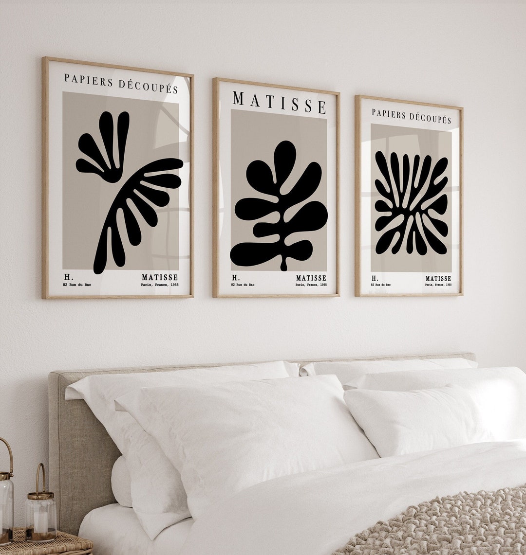 Set of 3 Matisse Prints, Mid Century Modern Wall Art, Neutral Triptych ...