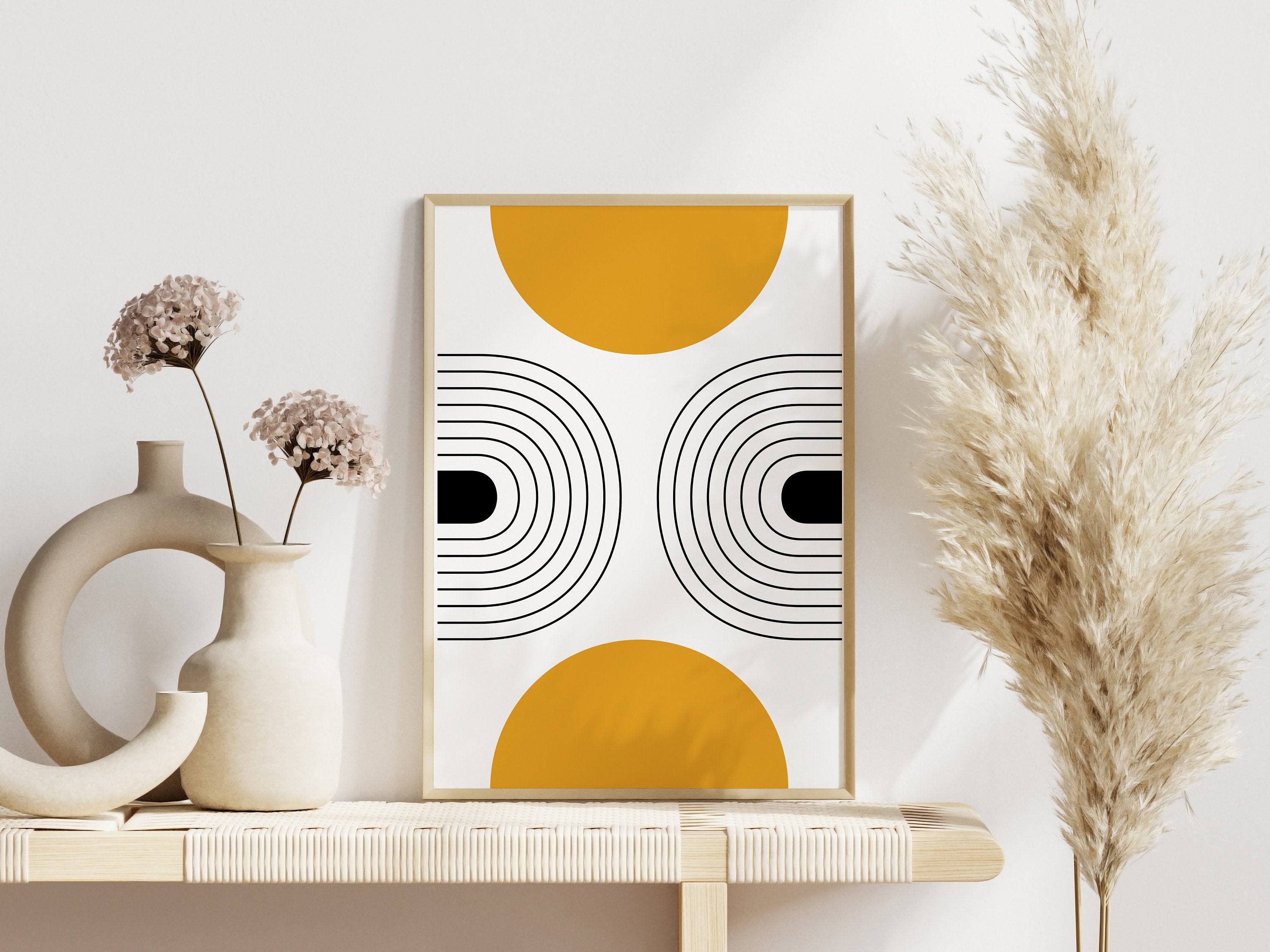 Set of 3 Mid Century Modern Art Prints, Living Room Gallery Wall ...