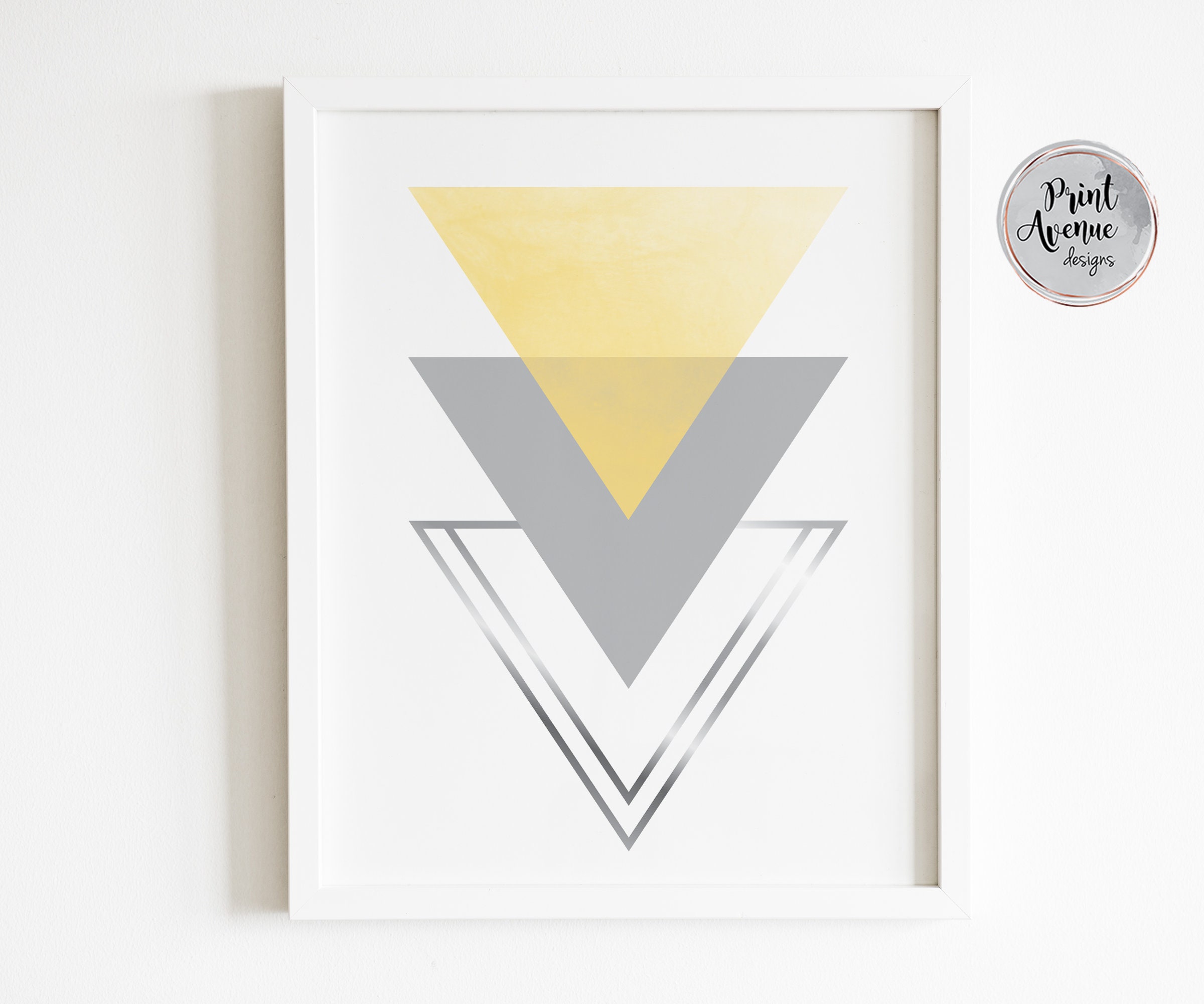 Gelbes & graues Kinderzimmer Kunstset Schlafzimmer Kunst | Etsy