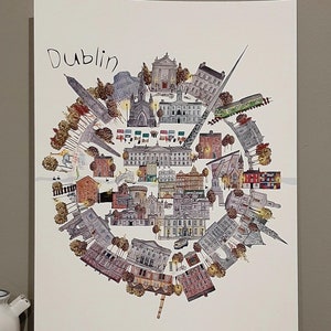 Dublin City A3 Fine Art Print image 1