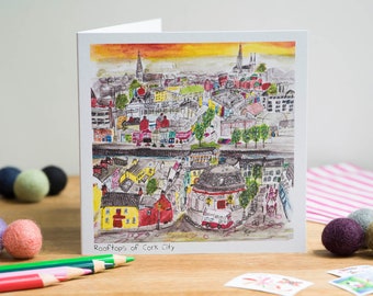 Rooftops of Cork City, Greeting Card