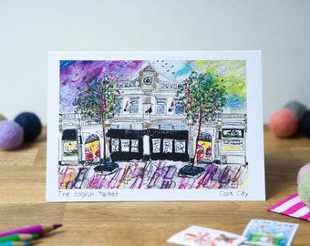 The English Market, Cork City, Greeting Card