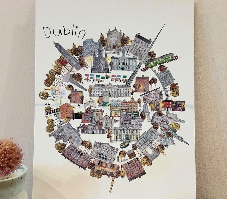 Dublin City A3 Fine Art Print image 5