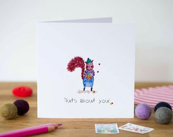 Nuts about you, Greeting Card