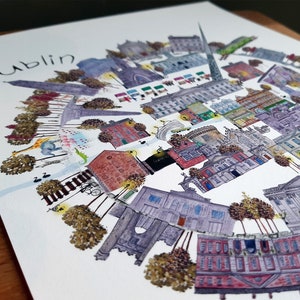 Dublin City A3 Fine Art Print image 2