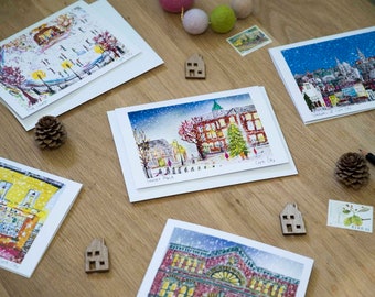 Christmas in Cork, set of 5 Greeting Cards