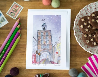 Youghal Clock Tower, Greeting Card