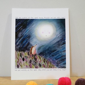 Blick auf den gleichen Mond, 10 x 8" Archivdruck