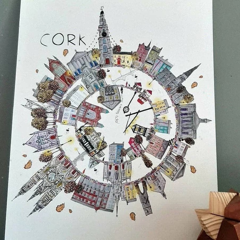 Cork City Circle A4 Archival Print image 1