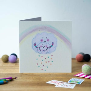 Grußkarte mit Wolke, neues Baby