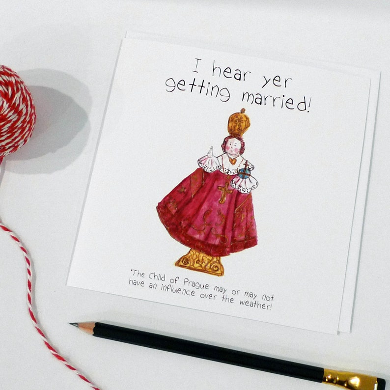 The Child of Prague Wedding Card Etsy