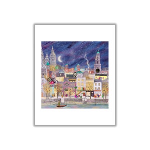 Kurk op de Lee, Cork City, 10 x 8" archiefafdruk