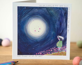 We are looking at the same moon Greeting Card