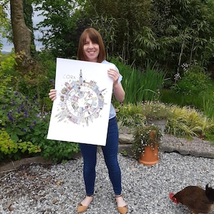 Stampa d'arte d'archivio della città di Cork A2