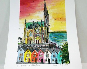 St Colmans Cathedral, Cobh, Co. Cork 10 x 8" Archival Print