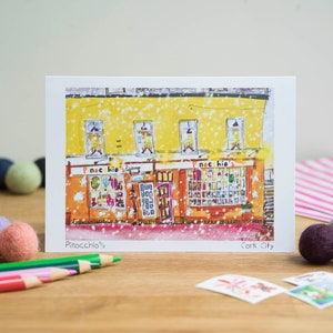 Tienda de juguetes de Pinocho, Cork City, Tarjetas de felicitación
