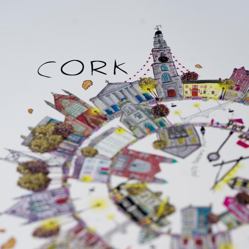 Cork City Circle A4 Archival Print image 3