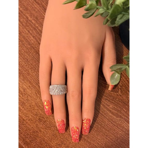 925 Silver Diamond Dome Ring - image 7