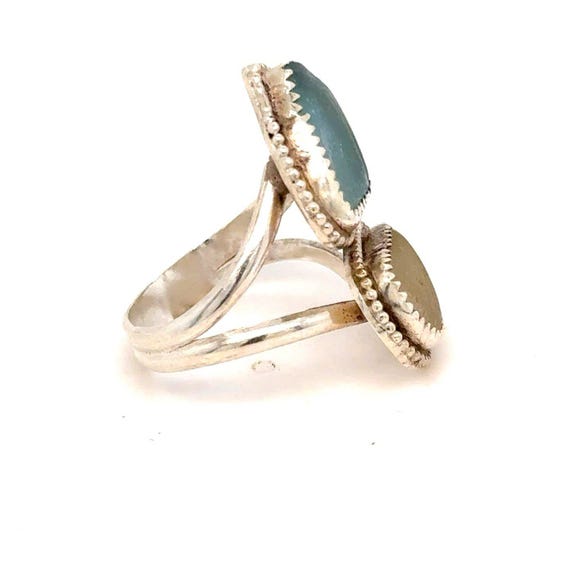 Sterling Silver Double Stone Ring - image 6