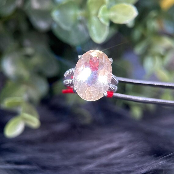 Silver 925 Yellow Stone Cable Ring - image 3