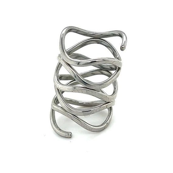 Silver Colored Spiral Ring - image 1