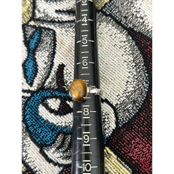 925 Silver Brown Stone Ring - image 10