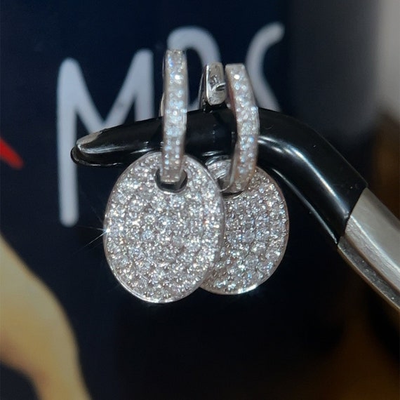 Stunning 18k Diamonds Drop Earrings - image 10