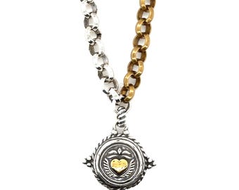 Brighton Two-Tone Heart Necklace
