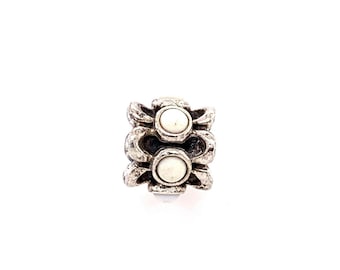 Pandora Forget Me Not White Agate Charm