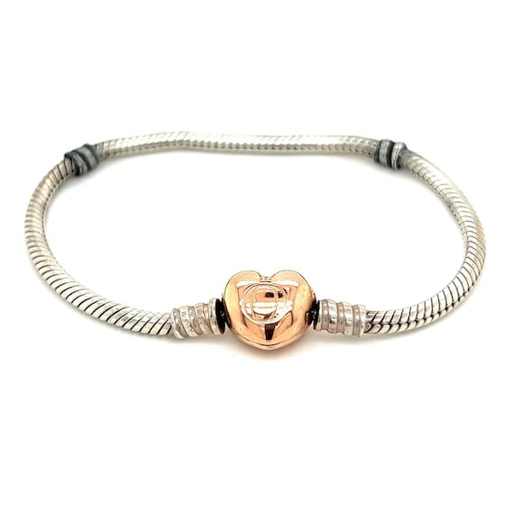Pandora Rose Gold Heart Clasp Bracelet