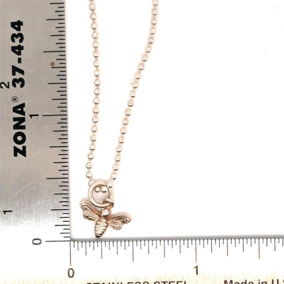 Tiny Bee Beaded Chain Necklace - image 3