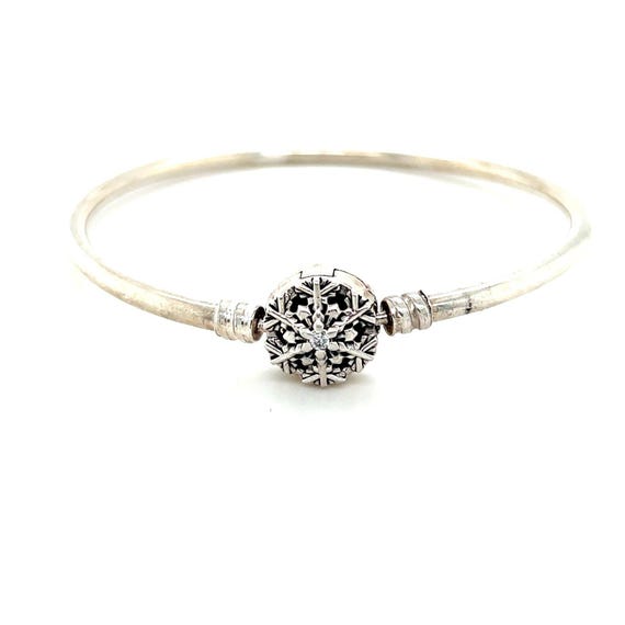 Pandora Snowflake Clasp Bangle - Etsy